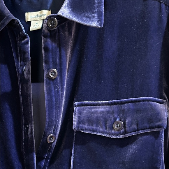Sundance Midnight Blue Velvet Shirt - Picture 5 of 5